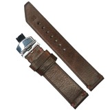 Cumpara ieftin Curea de ceas Anti-alergica maro din piele naturala 20mm 22mm 24mm - WZ4159D