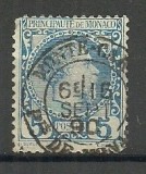 Monaco 1885 Charles III, 5C, Mi.3, used AM.219