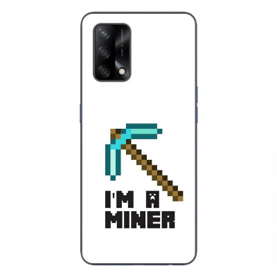 Husa compatibila cu Oppo A74 4G Silicon Gel Tpu Model Minecraft Miner foto