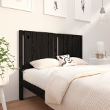 VidaXL Tăblie de pat, negru, 125,5x4x100 cm, lemn masiv de pin