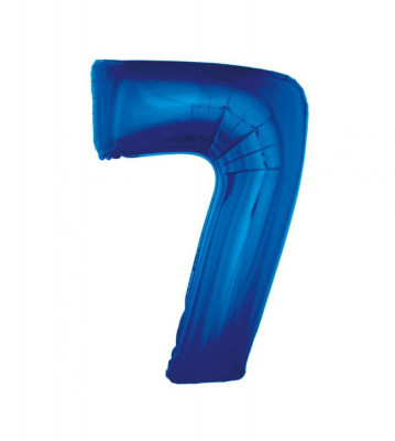 Balon folie sub forma de cifra, culoare albastra 92 cm-Tip Cifra 7 foto