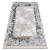 Covor acril VALS 1738 Cadru, caro gri / albastru , 80x100 cm