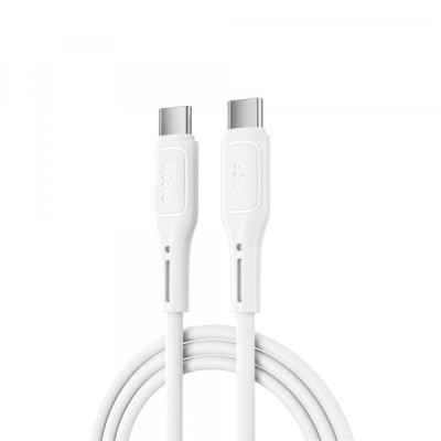 Cablu Date si Incarcare USB-C - USB-C WiWu Wi-C043E Starlink, 60W, 1m, Alb foto