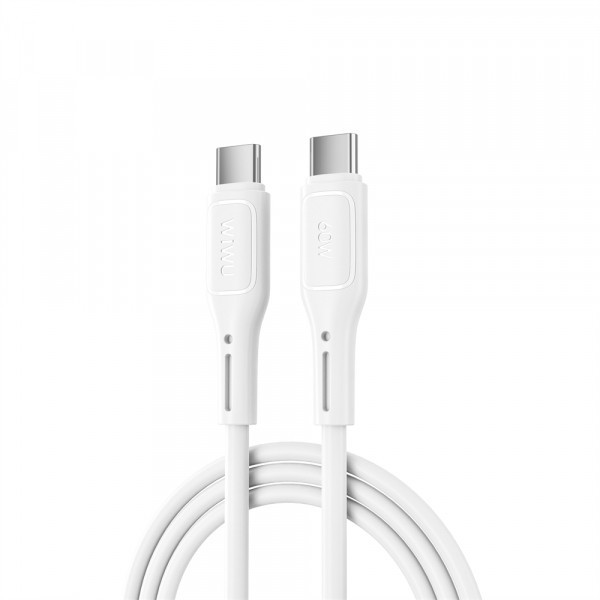 Cablu Date si Incarcare USB-C - USB-C WiWu Wi-C043E Starlink, 60W, 1m, Alb