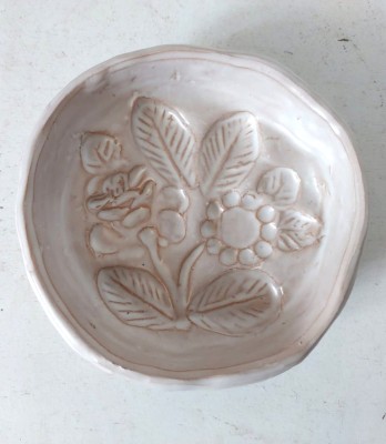 Farfurie ceramica mica decorativa hand-made, artist made, studio pottery 11 cm diametru x 3.5cm inaltime foto
