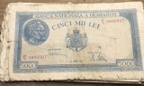 (BNK A) Romania bancnota 5000 lei 21 august 1945