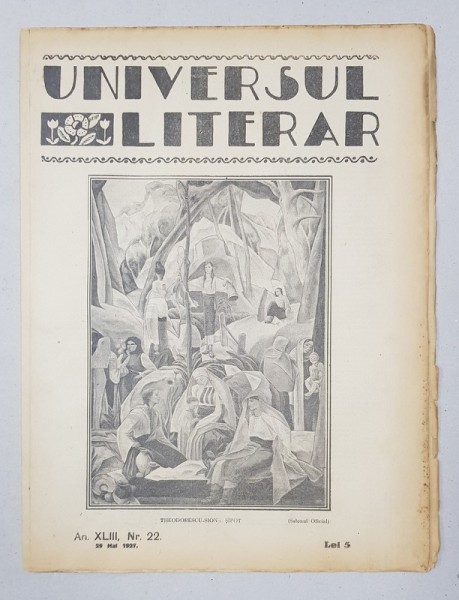 REVISTA &#039;UNIVERSUL LITERAR&#039;, ANUL XLIII, NR. 23,29 MAI 1927