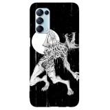 Husa compatibila cu Oppo A5 (2020) model Zoombie wolf, Silicon, TPU, Viceversa, Transparent, Carcasa