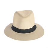 Palarie de vara tip panama cu banda neagra