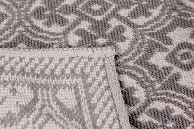 Covoras decorativ confectionat din bumbac 100%, dimensiuni 140x200cm, Grey Stars foto