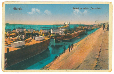 3931 - GIURGIU, Harbor, Romania - old postcard - used - 1932 foto