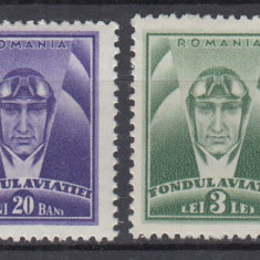ROMANIA 1936 FONDUL AVIATIEI PILOT SERIE MNH