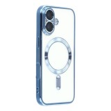 Husa compatibila cu IPhone 17, ALC MOBILE, pentru telefon mobil cu protectie pentru camera, Tehnologie MagSafe, rezistenta la socuri, contur Albastru