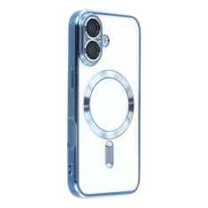 Husa compatibila cu IPhone 17, ALC MOBILE, pentru telefon mobil cu protectie pentru camera, Tehnologie MagSafe, rezistenta la socuri, contur Albastru
