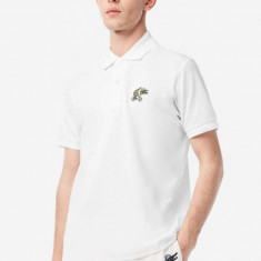 Lacoste polo de bumbac x Netflix culoarea bej, cu imprimeu PH7057-VIR