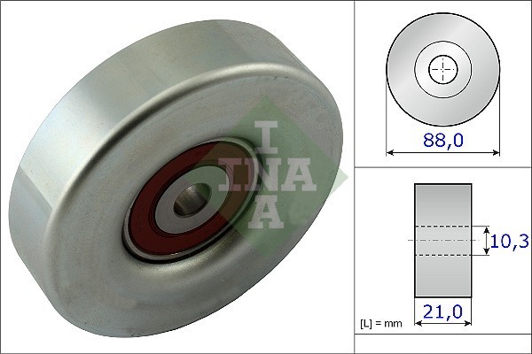 INA 532 0618 10 Rola ghidare/conducere, curea transmisie