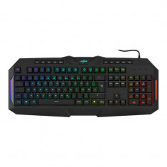 Tastatura Gaming semi-mecanica Exodus 700 uRage, USB, layout EU, 4 taste macro suplimentare, iluminare RGB, Negru