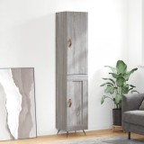 Cumpara ieftin Dulap &icirc;nalt, gri sonoma, 34,5x34x180 cm, lemn prelucrat