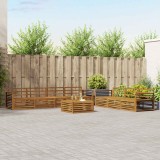 vidaXL Set de canapele de exterior 8 pcs natural Lemn Solid de Acacia 3373149