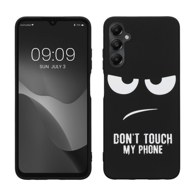 Husa Kwmobile pentru Samsung Galaxy A05s, Negru/Alb, Silicon, KWM000021PY001C foto