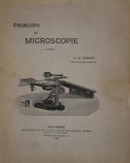 Carte veche 1900 Dimitrie N Voinov Principii de microscopie carte rara