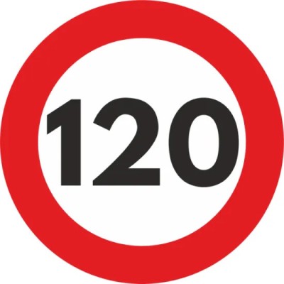 Autocolant Sticker &amp;quot;Limita Viteza&amp;quot; Reflectorizant - 120km/h foto