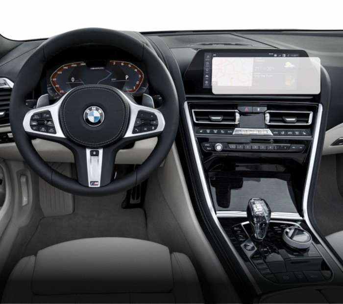 Folie Protectie Navigatie BMW Seria 8 2018-2022, Duragon, protectie Display Navigatie, silicon Mat, Anti-zgarieturi, Anti-amprenta, kit instalare
