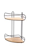 Etajera 2 polite fier bambus 20 x 20 x 33 cm