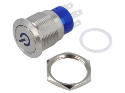 Comutator anti-vandalism E-SWITCH ULV4F2GSS545 2 poziții DPDT 3A IP67 ON-ON foto