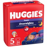 Scutece-chilotel de noapte Overnight Pants Nr. 5, 12-17kg, 24 bucati, Huggies