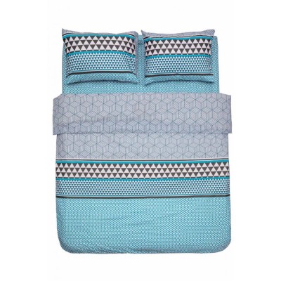 Set lenjerie dubla de pat Heinner, 200 x 220 cm, bumbac, 132 TC, 4 piese, model Clair foto