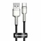 Cablu de Date USB la Type-C Fast Charging, 66W, 6A, 1m - Baseus Cafule Series Metal (CAKF000101) - Black