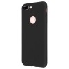 Husa Silicon Negru Mat Apple iPhone 8 Plus, GloMax, Rezistenta Socuri, Praf si Zgarieturi