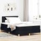 vidaXL Pat boxspring cu saltea cu saltea Negru 120 x 190 cm țesătură 3338904