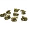 Set 8 statuete Feng Shui Tigru , medii, 5cm