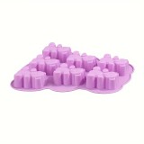 Forma de silicon pentru prajituri,design ursuleti,7 compartimente,4 culori