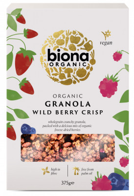 Granola cu fructe de padure, crunchy, bio 375g Biona foto