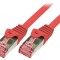 Patch cord S/FTP Cat6 LSZH roșu 0,5m