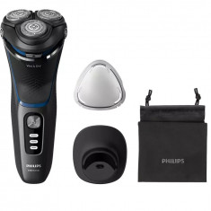 Aparat de ras PHILIPS Seria3000 S3344/13, Wet&amp;Dry, autonomie 60 min, 3 elemente de taiere, negru