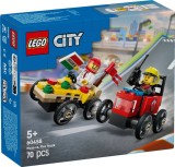 LEGO&reg; City - Pachet de curse Furgoneta de pizza vs. autospeciala de pompieri (60458)
