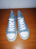 Pantofi tenisi albastrii de panza de vara Primark panza albastru deschis 38