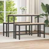 vidaXL Bancă de Dining natural 100 x 32,5 x 49 cm Lemn masiv de pin 873786