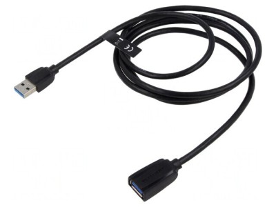 Cablu USB 3.0 A-A Negru 1m 5Gbps foto