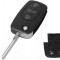 Carcasa cheie Topautochei&reg; pentru Audi cu 3 butoane, suport baterie tip CR2032