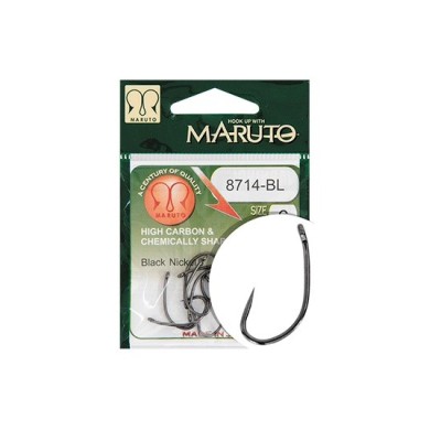 Carlige Crap Maruto Barbless Fara Spin 8714BL BN nr.12 10buc foto