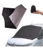 Parasolar magnetic pentru parbriz, Negru, Argintiu