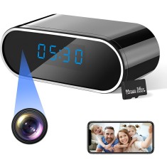 Camera Spion in Ceas WiFi 1080P Full HD cu Card 16GB Inclus, Vedere Nocturna, Detectare Miscare, Alerte pe Telefon, Inregistrare Audio Video, Aplicati