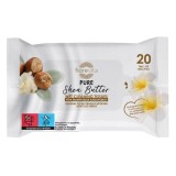 Servetele umede CMCLASS cu unt de shea, 20 bucati, delicate, portabile, pentru igiena personala rapida