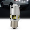 Bec LED Auto P21W / BA15S / 1156 cu Lupa si 60 LED-uri Premium Culoare Alba 6000K pentru Marsarier sau DRL, lumini de zi, CANBUS, fara eroare de bec a