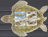 Sao Tome si Principe 2002 - Protecția Naturii la Nivel Mondial - Broasca țestoasă de mare Olive Ridley, Colita, Cota 12 EURO, MNH